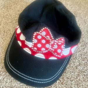 Disney Black and Red Polka Dot Bow Hat